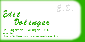 edit dolinger business card